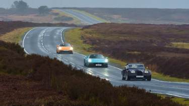 Morgan v Maserati v Porsche