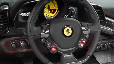 Ferrari 458 Speciale interior steering wheel