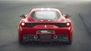 Ferrari 458 Speciale rear diffuser exhaust pipes