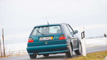 VW Golf Rallye cornering