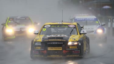 British Touring Cars Croft 2013 wet weather rain