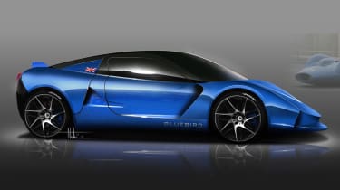 Bluebird DC50 sports car and electric racer announced