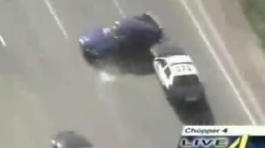 Cops spin Mustang on Freeway