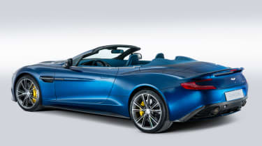 Aston Martin Vanquish Volante blue
