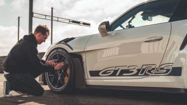Porsche in the pits