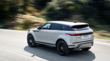 2019 Range Rover Evoque silver - rear