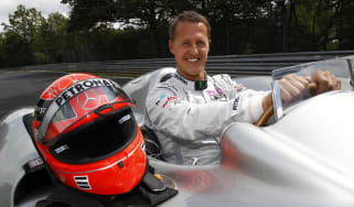 Schumacher drives F1 car at Nurburgring