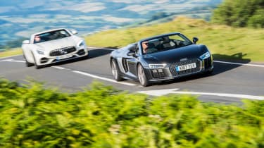 Mercedes-AMG GT Roadster and Audi R8 Spyder