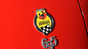 Abarth 695 Tributo Ferrari badge