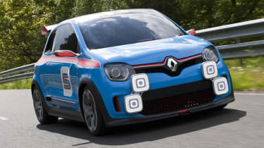 Renault TwinRun V6 hot hatch concept blue and red
