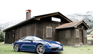 Porsche 911 Carrera 4S outside the Porsche museum