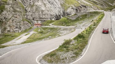 Alfa Romeo Stelvio (rear) on the Stelvio Pass