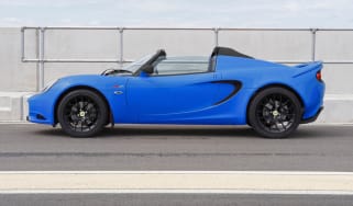 New Lotus Elise S Club Racer blue side profile