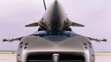 Lamborghini Pregunta with Dassault Rafale fighter jet