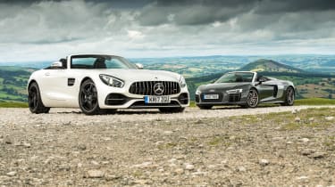 Mercedes-AMG GT Roadster and Audi R8 Spyder 