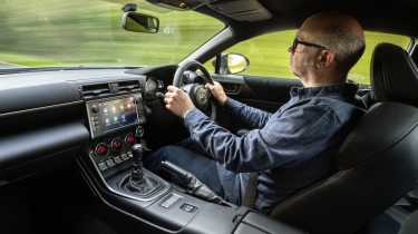 Toyota GR86 interior driving