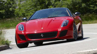 Ferrari 599 GTO cornering