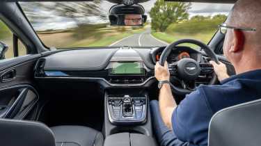 Aston Martin DBX S driving