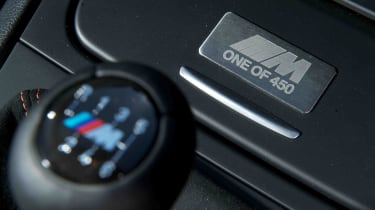 BMW 1M review manual gear stick plaque