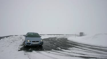 Ford Focus in the snow