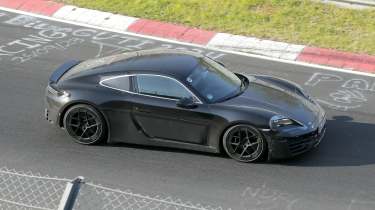 Electric Porsche Cayman side