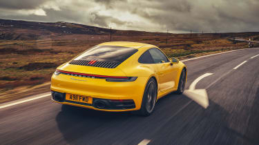 Porsche 911 Carrera 4S road rear